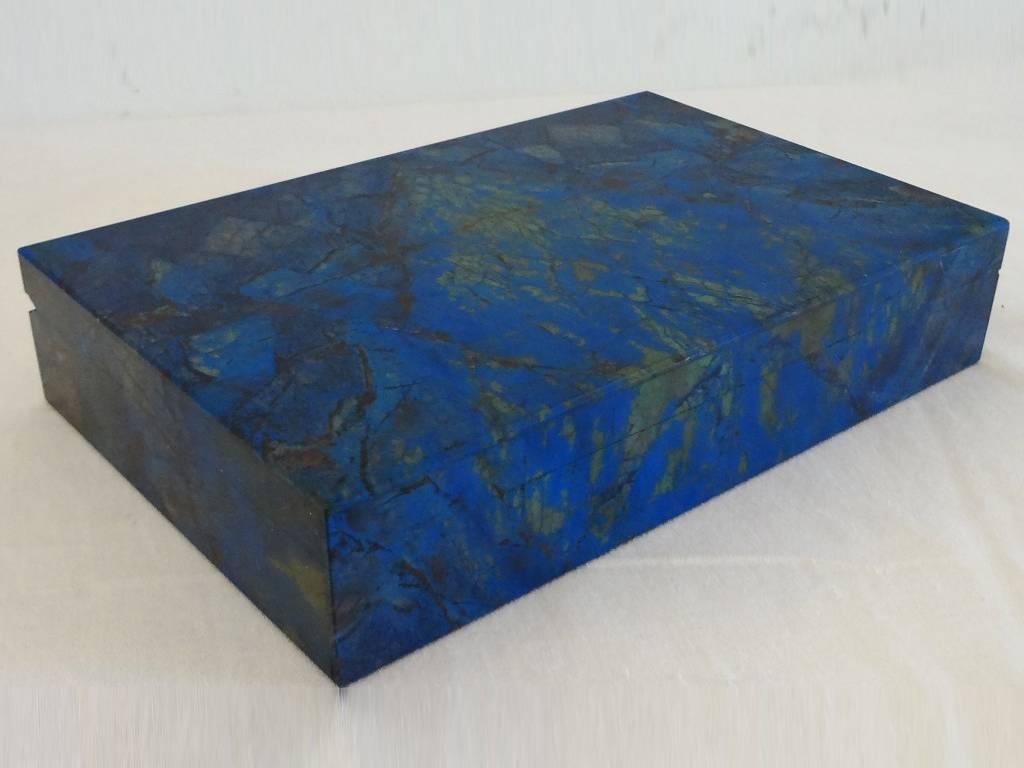 French Rare 1970s Cartier Lapis Lazuli Box