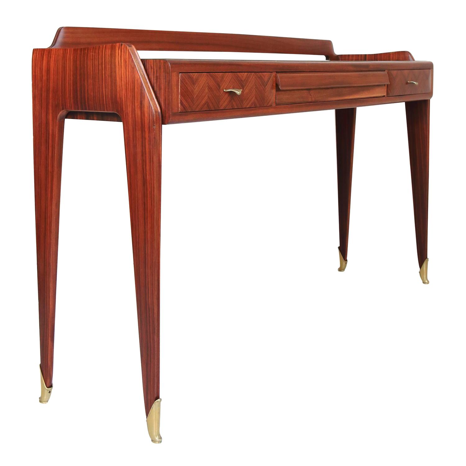 Elegant 1950s Italian Console Table with Three Drawers by Dassi at ...