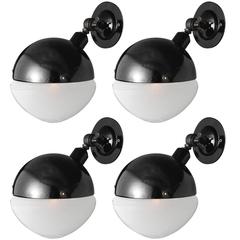 Black Metal Globe Sconce 7