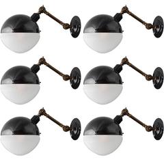 Rounded Black Extension Arm Sconce 11