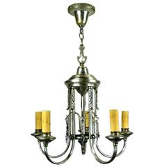 Silver Plate Chandelier, circa 1910 7