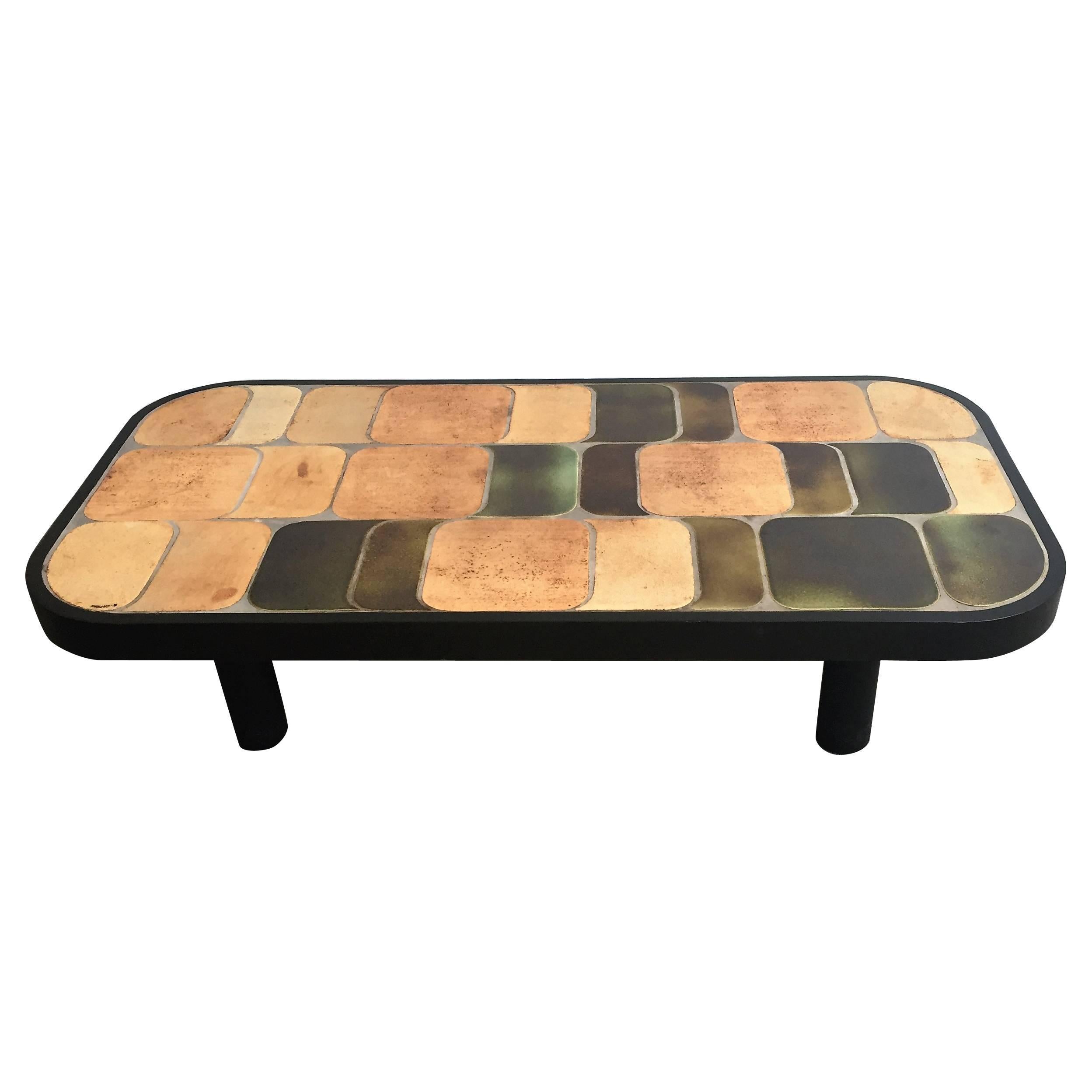 Ceramic Coffee Table by Roger Capron