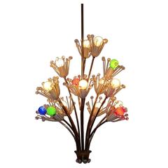 Chandelier Pyra by Emil Stejnar executed by Rupert Nikoll Vienna, Austria 12