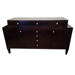 Barbara Barry Elegant Ebonized Mahogany Sideboard Credenza