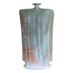 1980s Sculpture Hand Produced Studio Pottery Vase by John Bedding