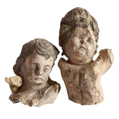 Pair of 18th Century Papier Mâché Angels 4
