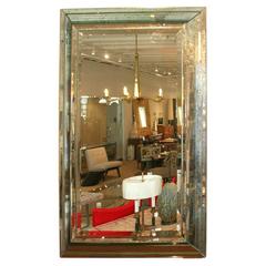 1940s Style Mirror Framed in Multi-Bevelled Mirror 7