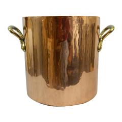 19th Century Large Copper Stock Pot with Brass Handles 8