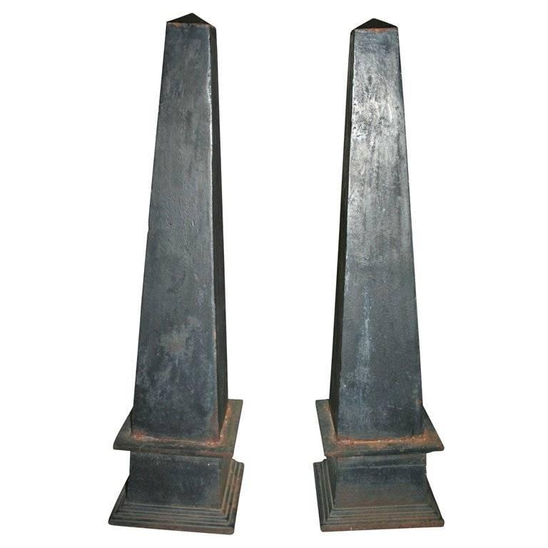 20th Century Iron Obelisks For Sale