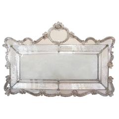 Fantastic Early Horizontal Venetian Mirror