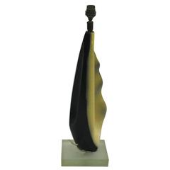 French Mid-Century Ceramic Table Lamp in the Manner of George Jouve 5