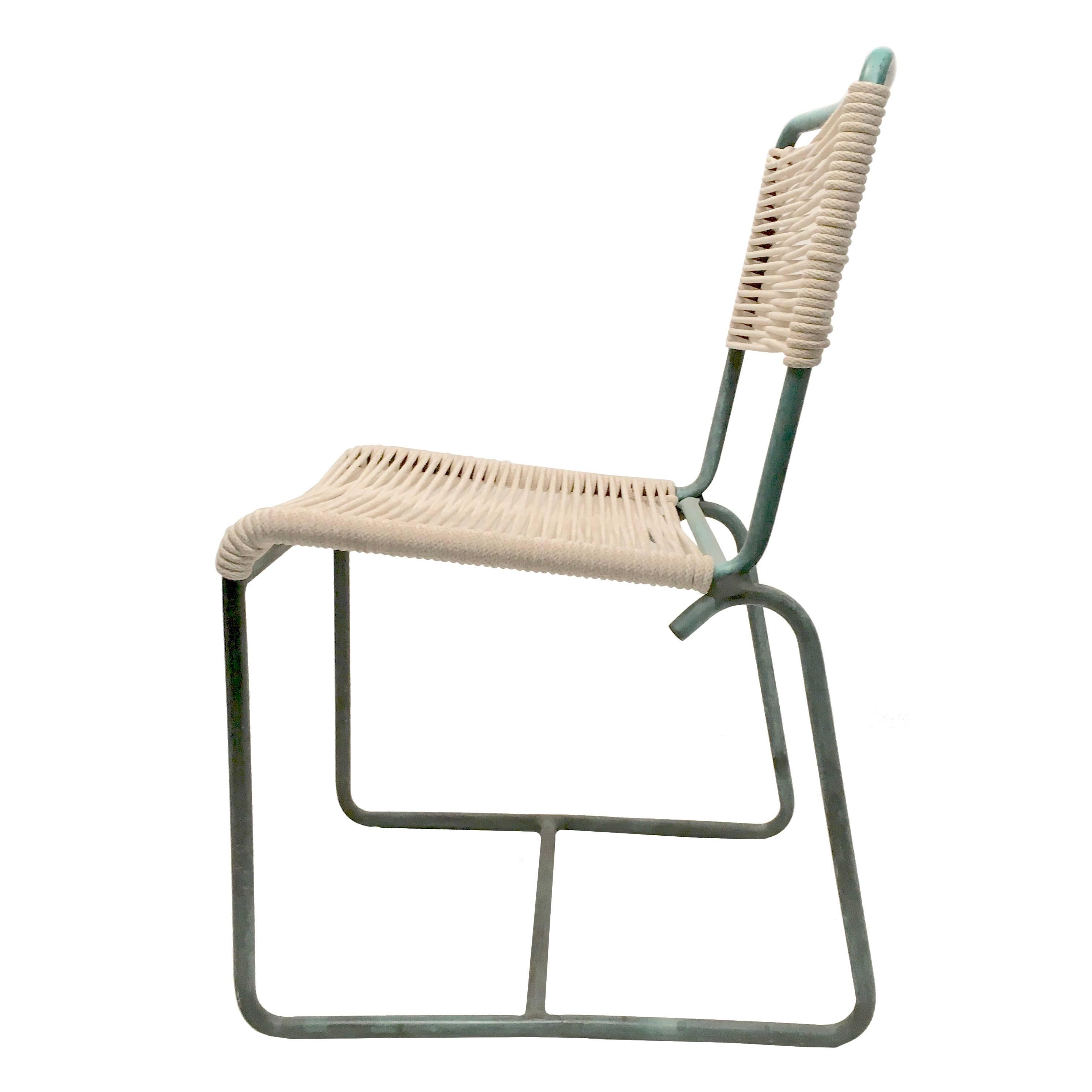 Walter Lamb Bronze Dining Chairs-Armless