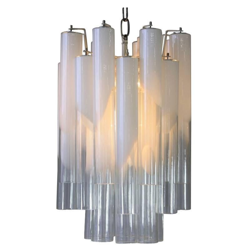 Mazzega Ceiling Lamp with Glass Tubes, Italy For Sale