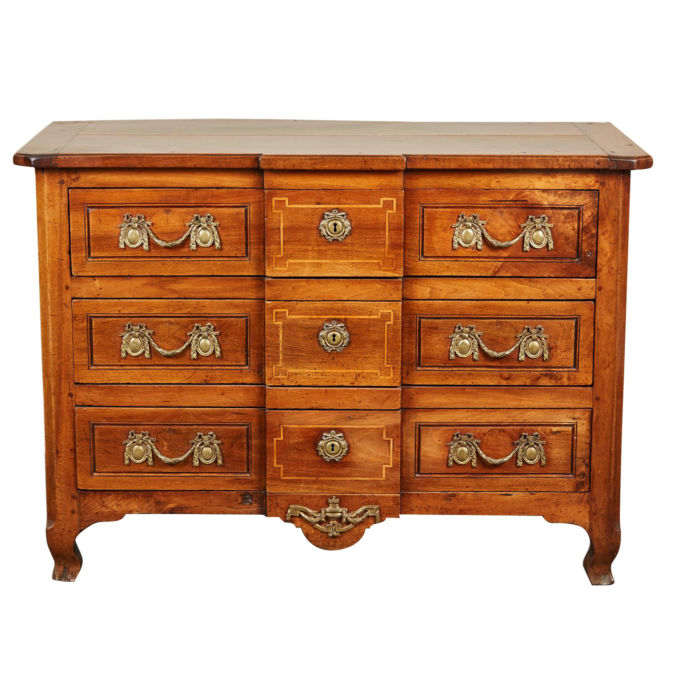 18th century French Louis XVI Walnut Chest of Drawers