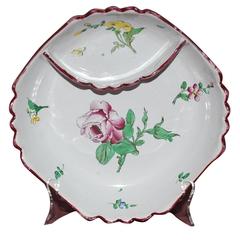 Vintage Strasbourg Style Faience Crudite Dish