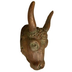 French Butcher Shop Steer Head 