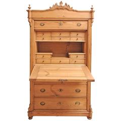 19th Century Louis Philippe Pine Secretary with Fall Front 10