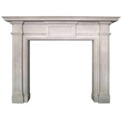 Antique Georgian Style Portland Stone Fireplace Mantel