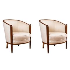 Pair of  French Art Deco Chairs in the Manner of Follot