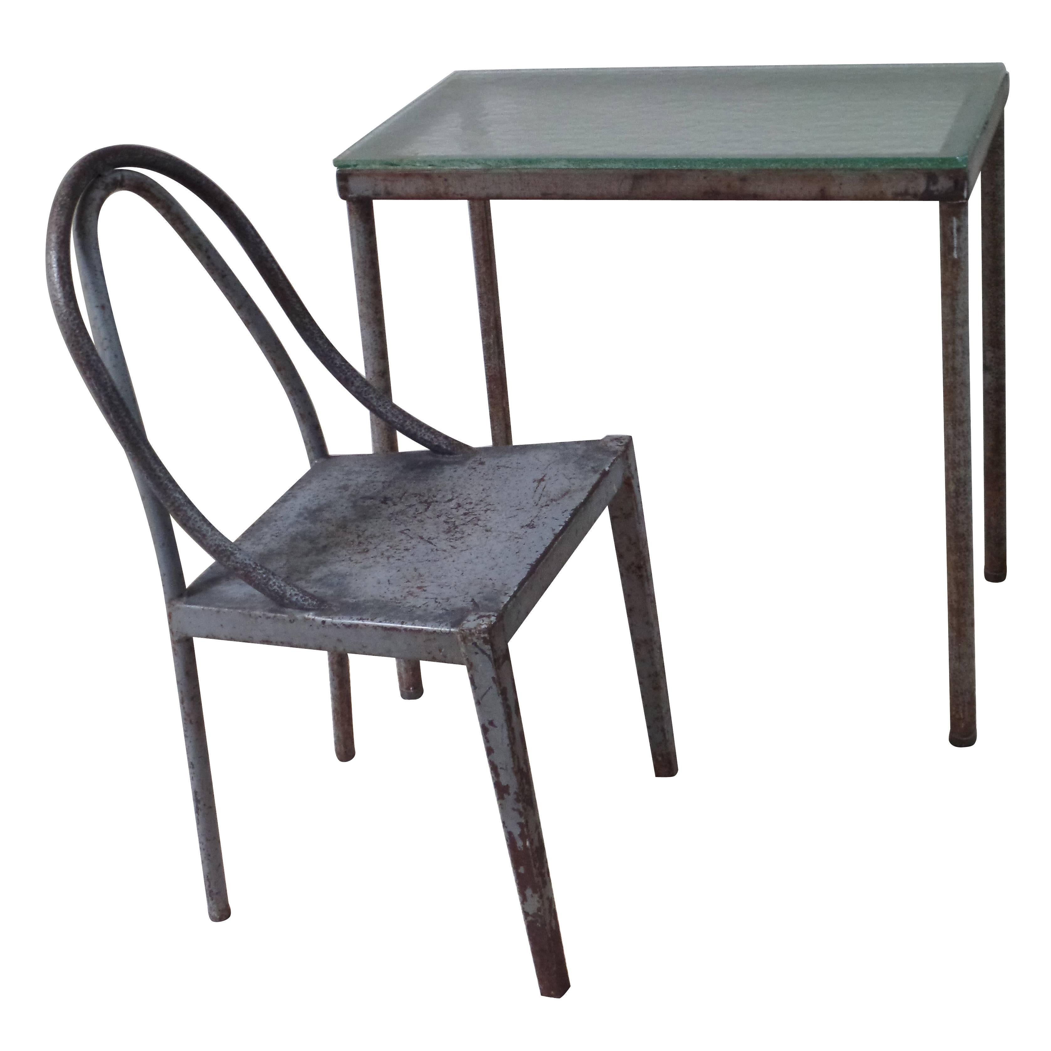 Important Modernist Prototype Desk & Chair by U.A.M. Attributed to Le Corbusier