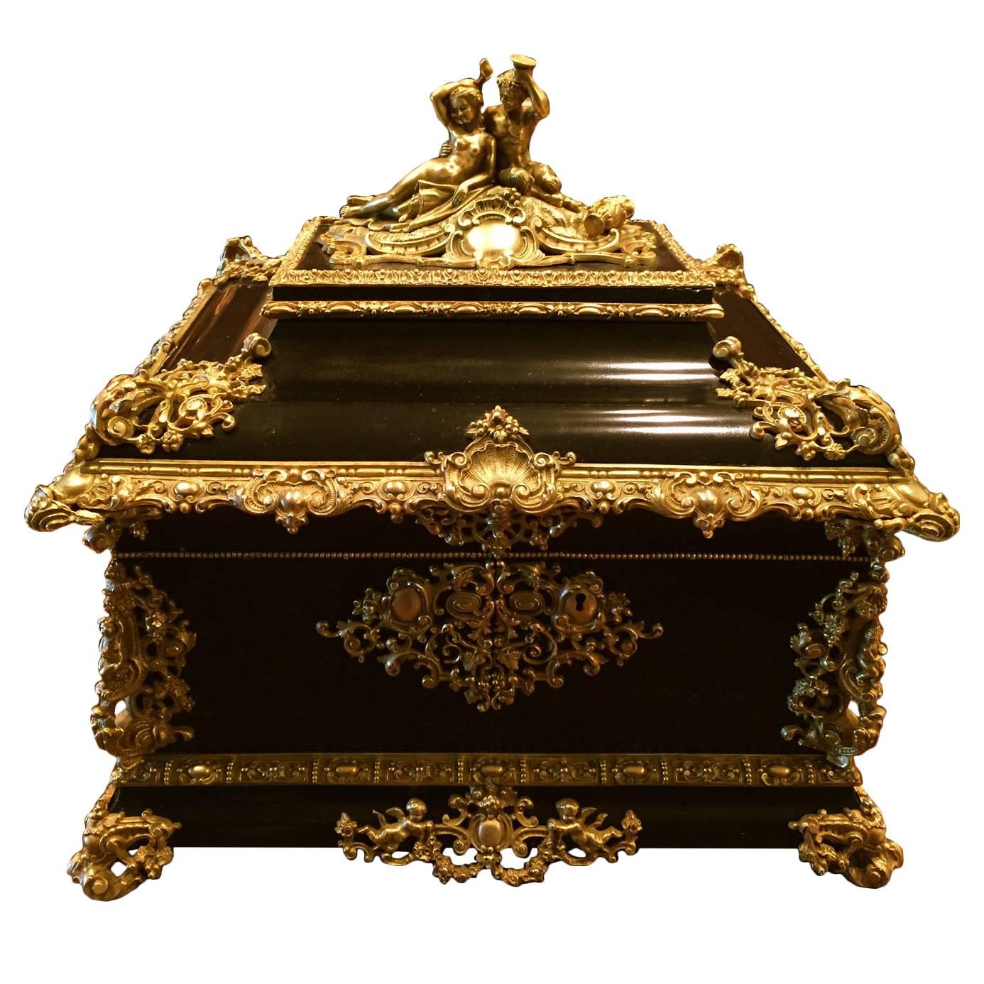 Extraordinary French Gilt Bronze-Mounted Tantalus Set Service for 32, circa 1870 For Sale