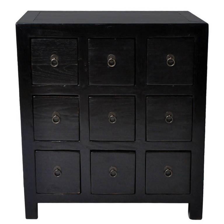 Black Lacquered Apothecary Chests