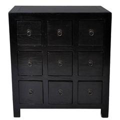 Black Lacquered Apothecary Chests