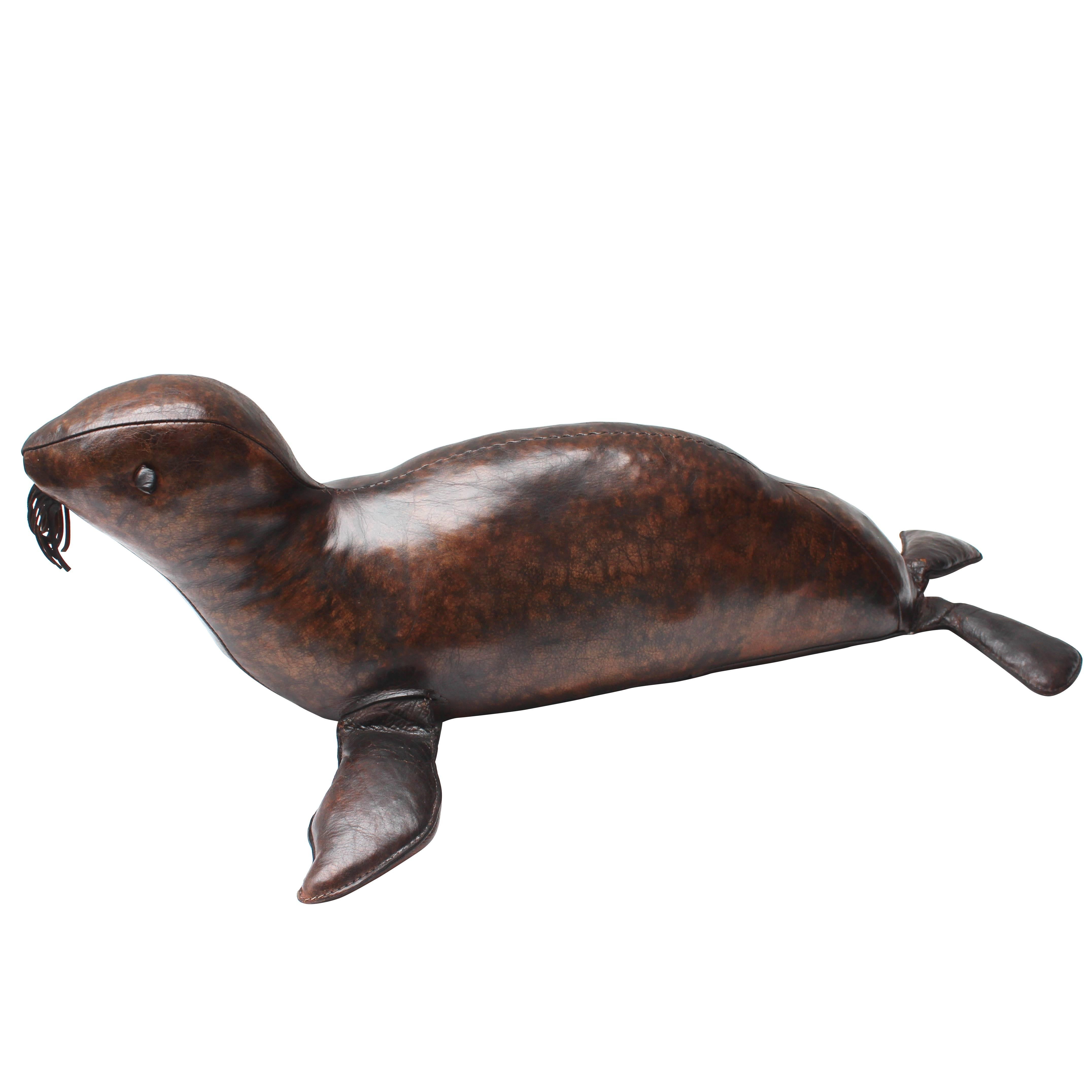 Abercrombie and Fitch Leather Seal Sculpture