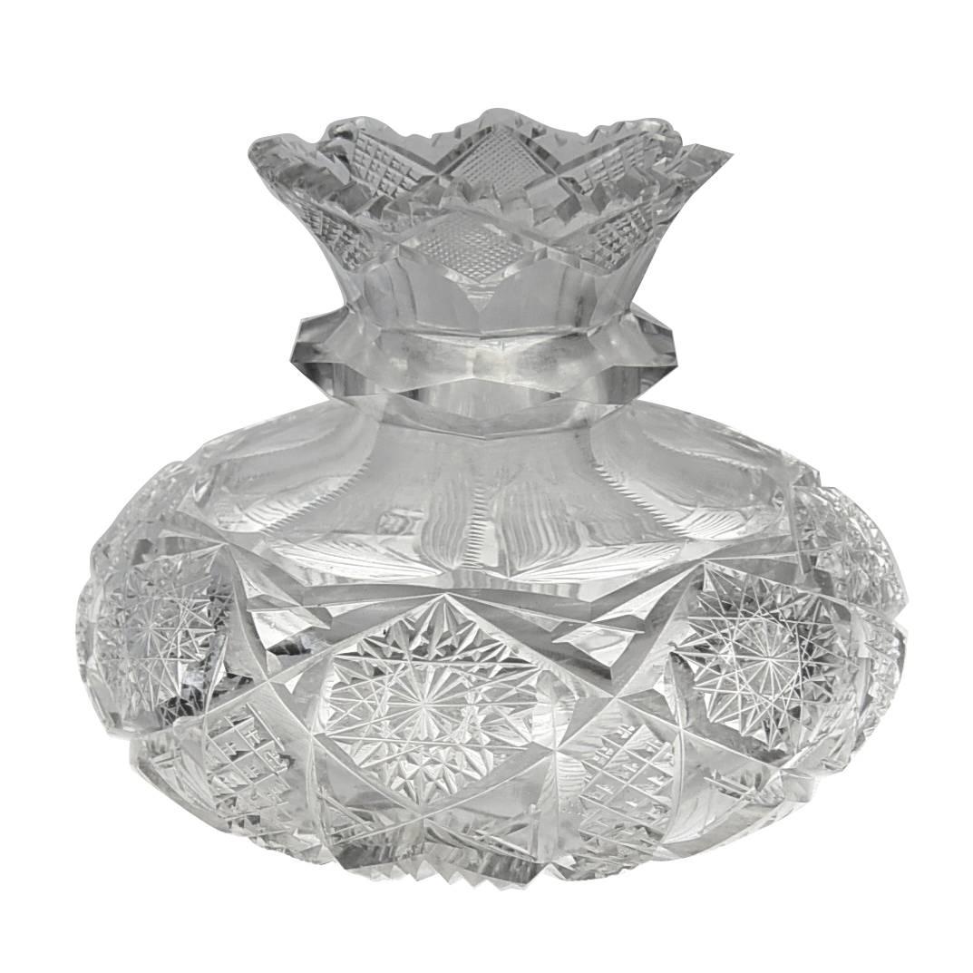 English Cut Crystal Vase