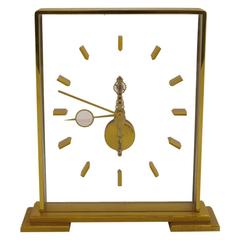 Jaeger LeCoultre Skeleton Clock Signed Switzerland 1960s