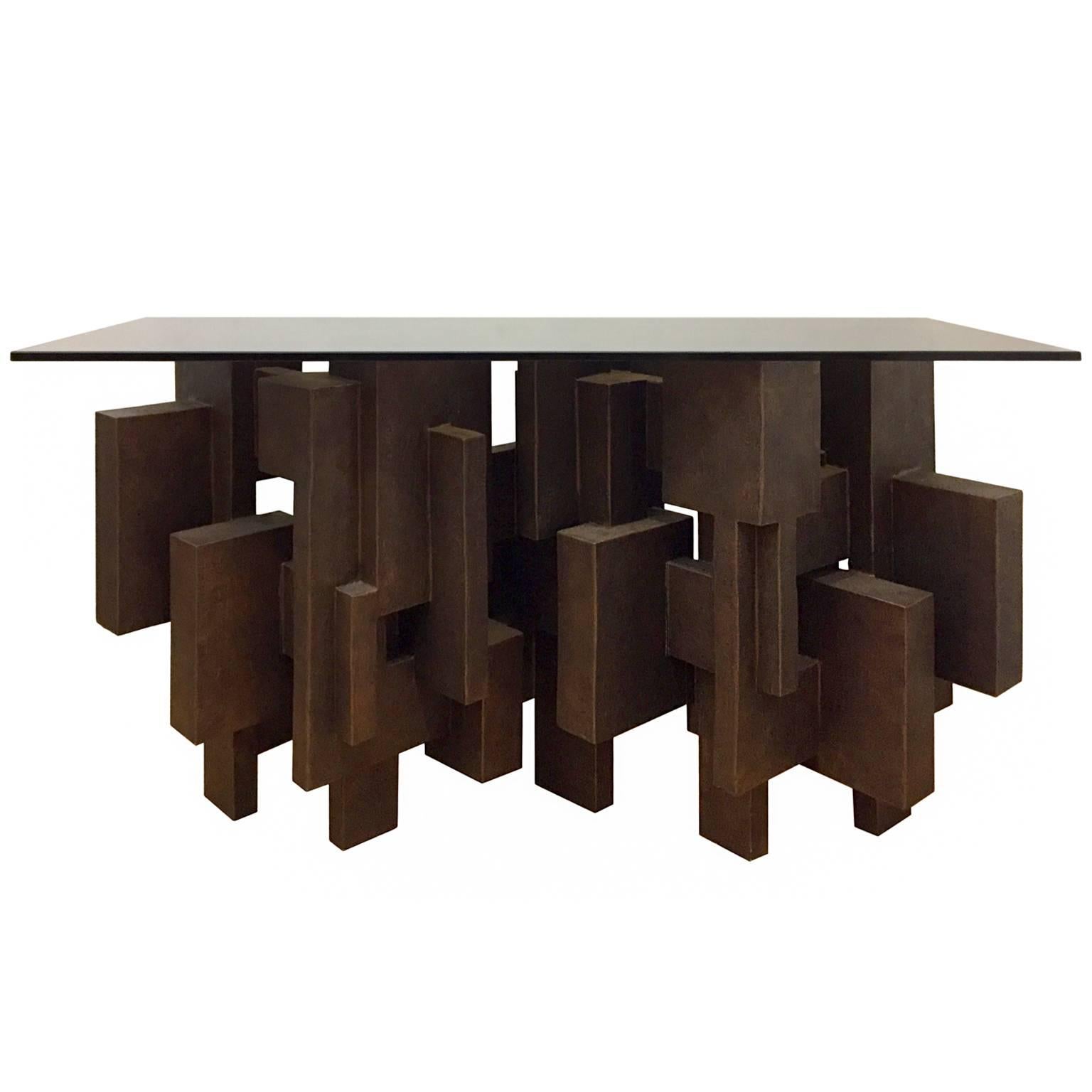 "Geo Console I" Table by Dan Schneiger For Sale