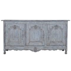 Antique French Louis XV Style Painted Oak Buffet, Enfilade, circa 1850