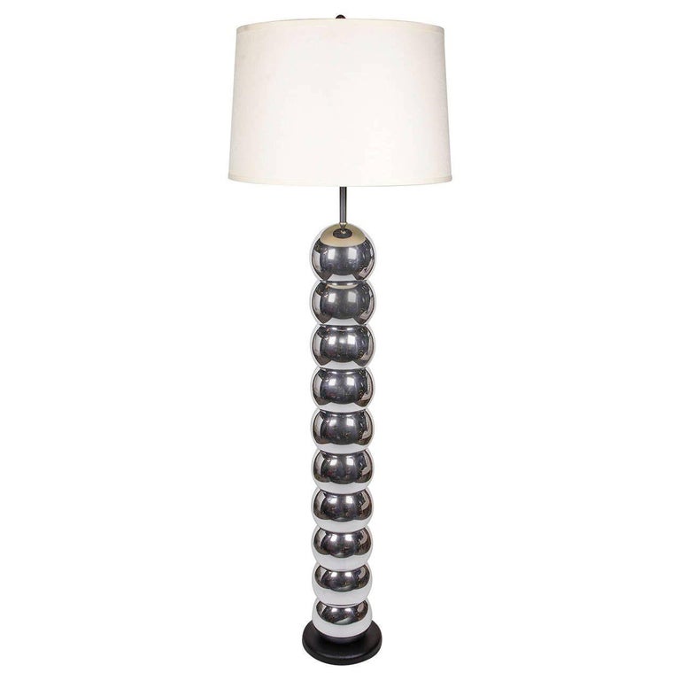 Mid-Century Modern Chrome Ball Floor Lamp by George Kovacs at 1stDibs