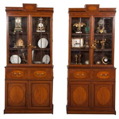 Antique Rare Near Pair of Regency Bookcases