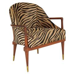 Vintage Sculptural Modern Scoop Back Lounge Chair
