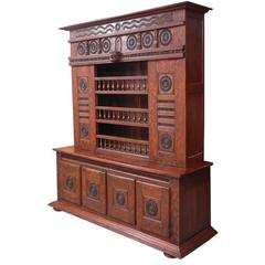 Colonial Malaysian Cupboard in Carved and Polychromed Wood, circa Late 1800s