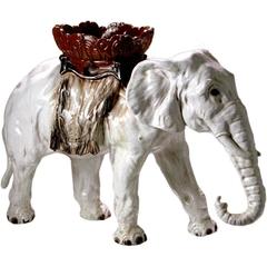 French Majolica Elephant 9