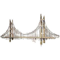 Wall Sculpture Scene of the Golden Gate Bridge by Curtis Jere