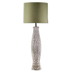 Single 1960s Asymmetrical Shaped Ceramic Lamp