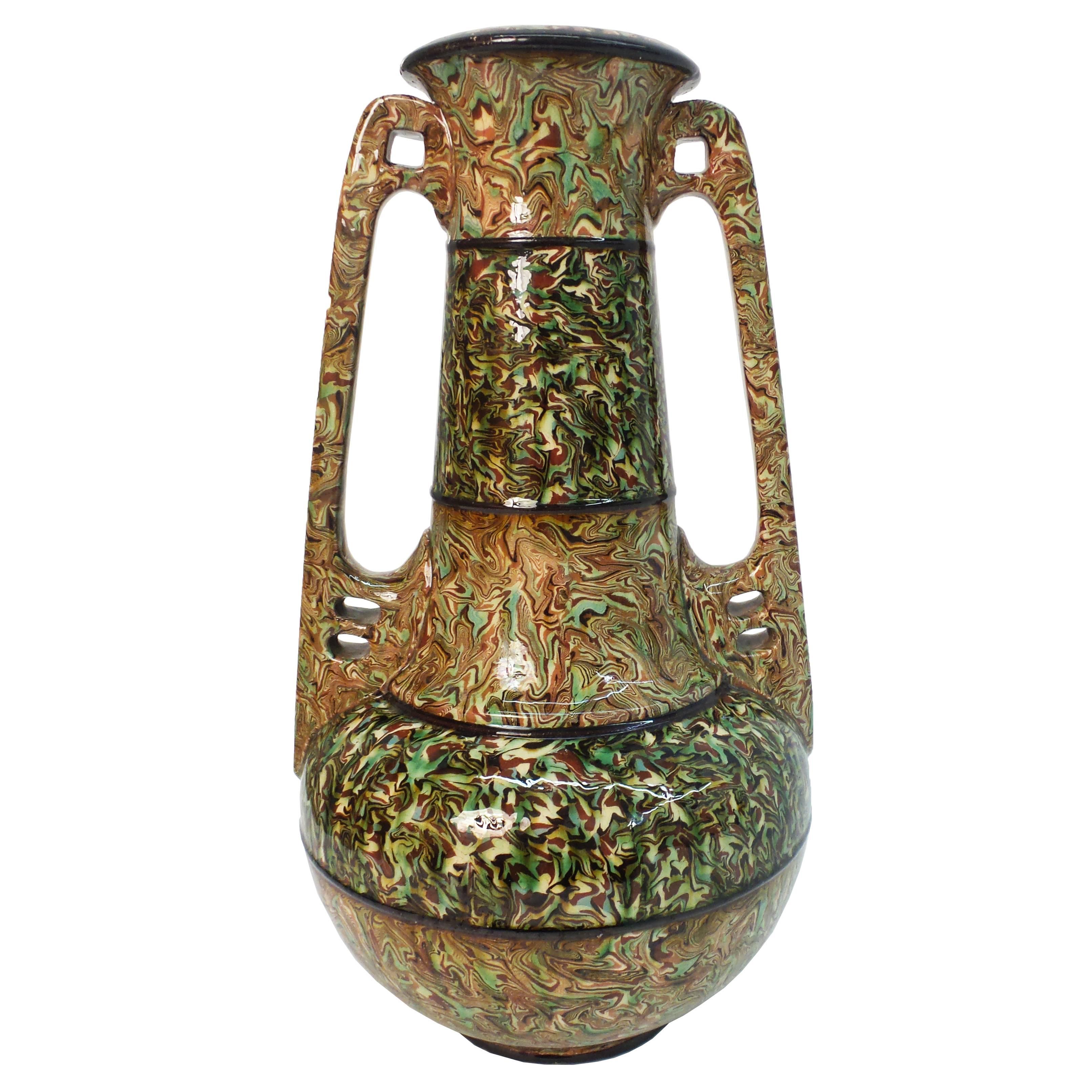 Art Nouveau Pottery Vase by Pichon For Sale