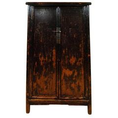 Black Lacquer Tapered Cabinet 1