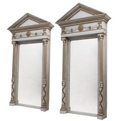 Pair of Baltic Neoclassical Architectural Mirrors, circa 1900 8