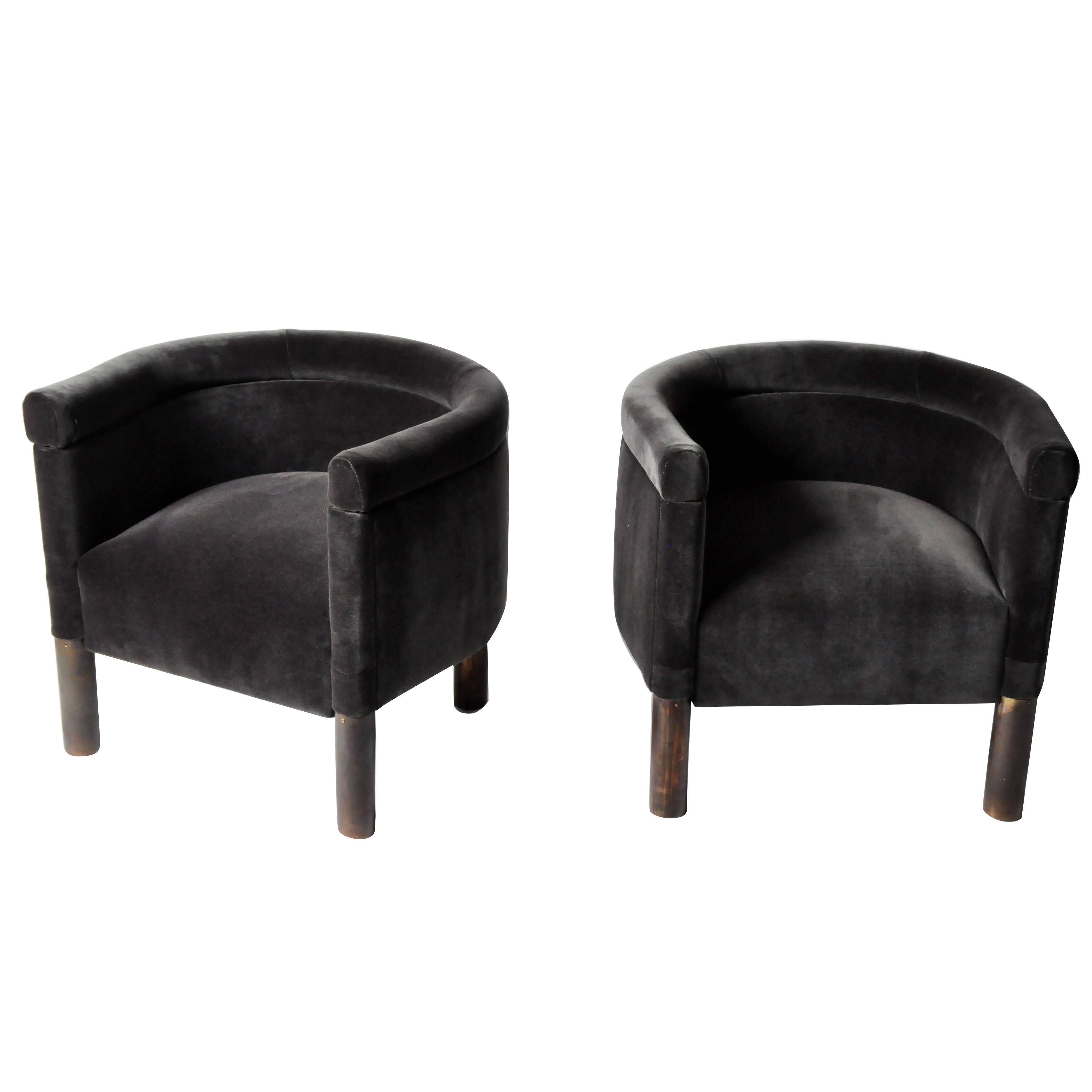 Pair of Round-Back Chairs