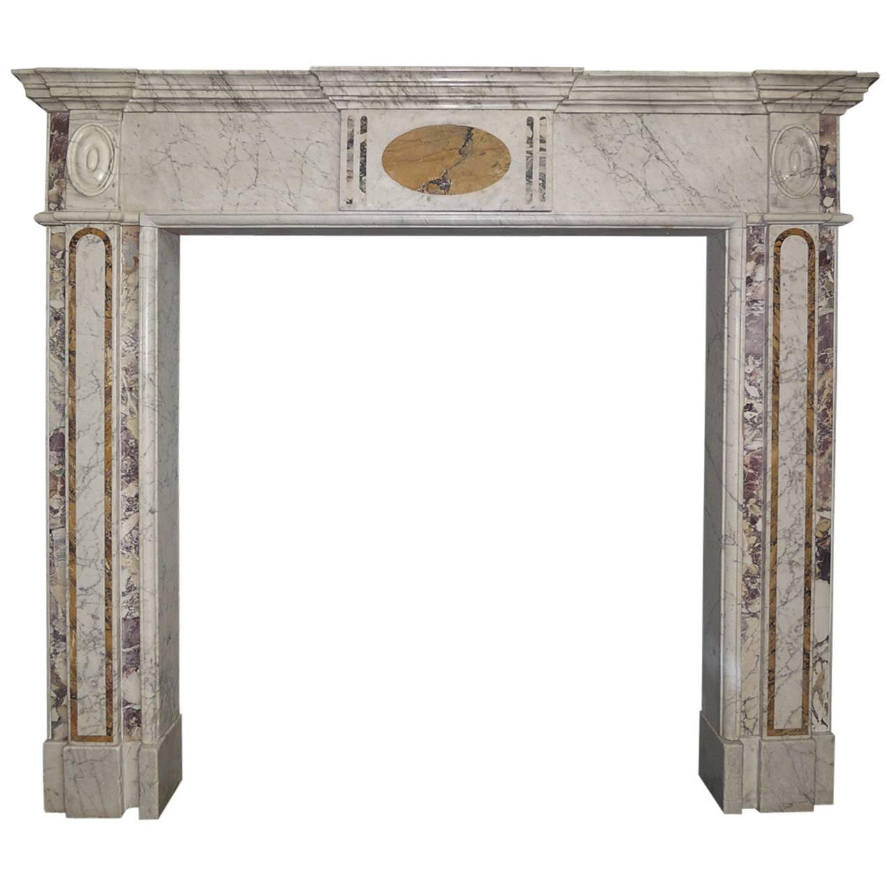 18th Century Irish Georgian Marble Fireplace Mantel For Sale