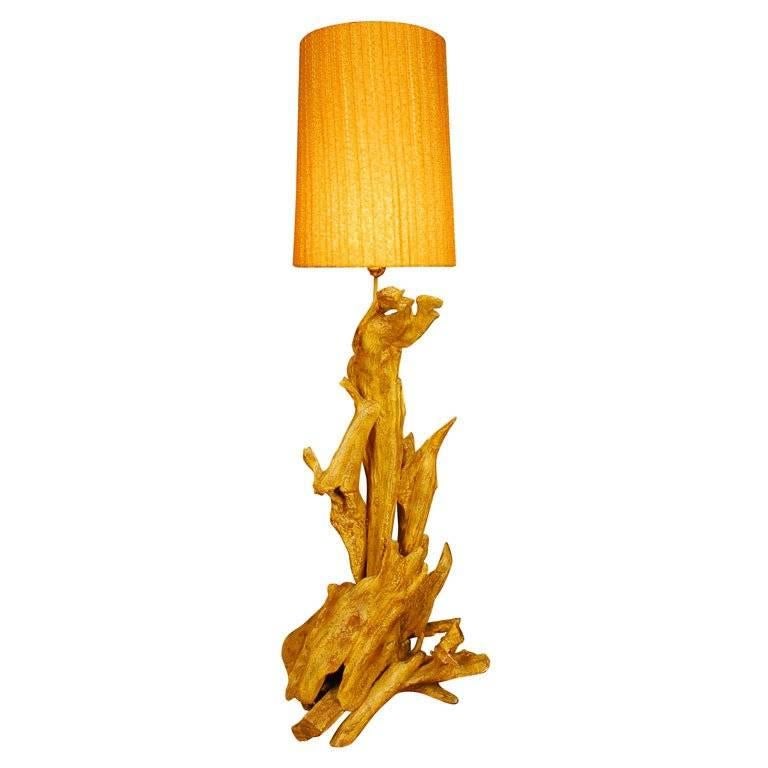 Mid-century Driftwood Floor Lamp