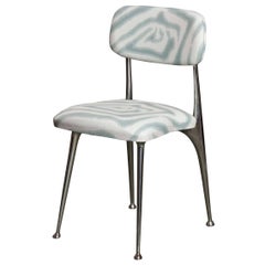 Set of 6 Polished Aluminum Dining Chairs by Shelby Williams