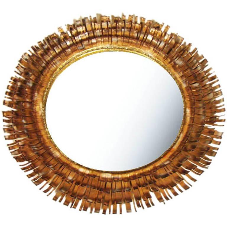 American 'Eyelash' Mirror by Curtis Jere For Sale