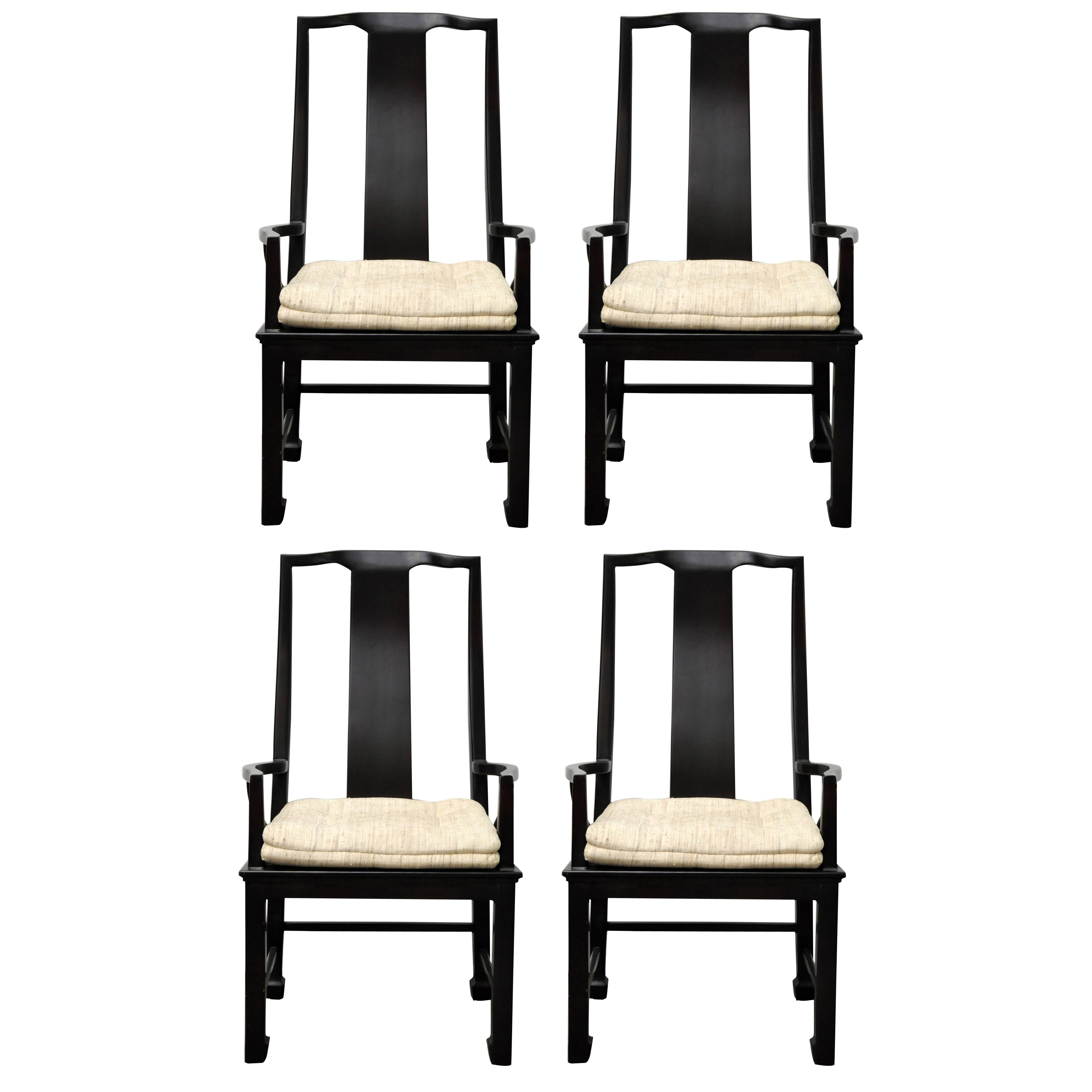 4 Interior Crafts Asian Armchairs For Sale