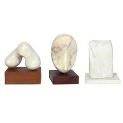 Group of Modern White Sculptures