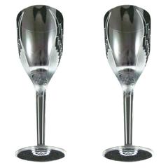 Crystal Angel Champagne Flute Set by Lalique